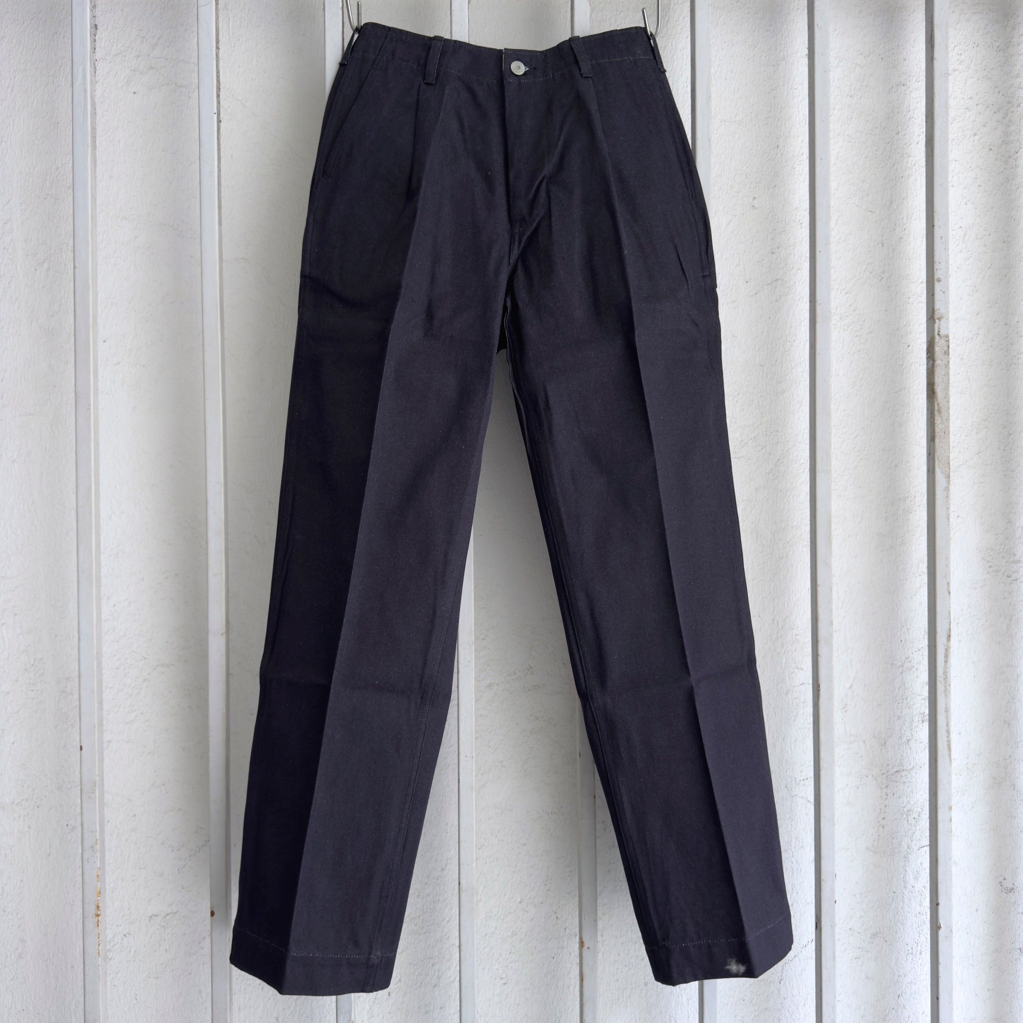 boncoura | one tuck trouser - west point denim indigo – stuf
