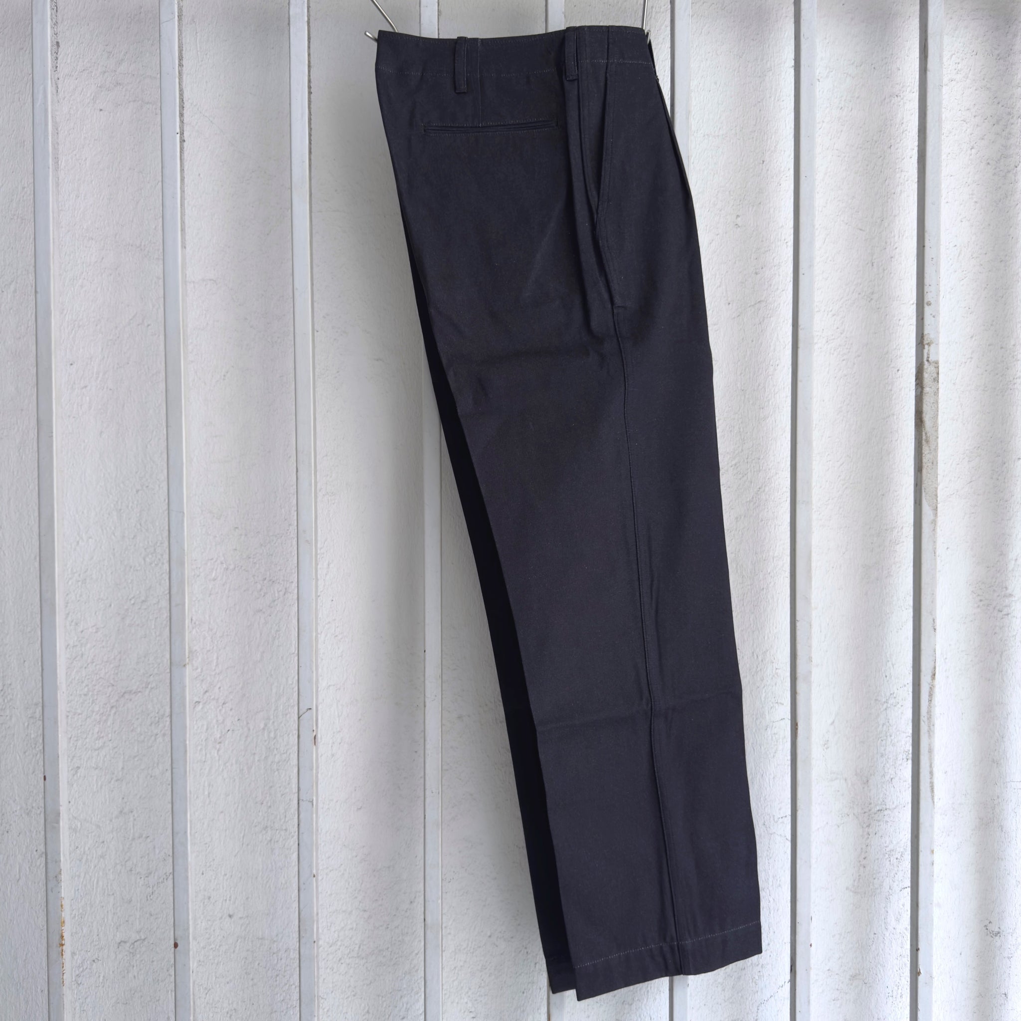 boncoura | one tuck trouser - west point denim indigo – stuf|f 