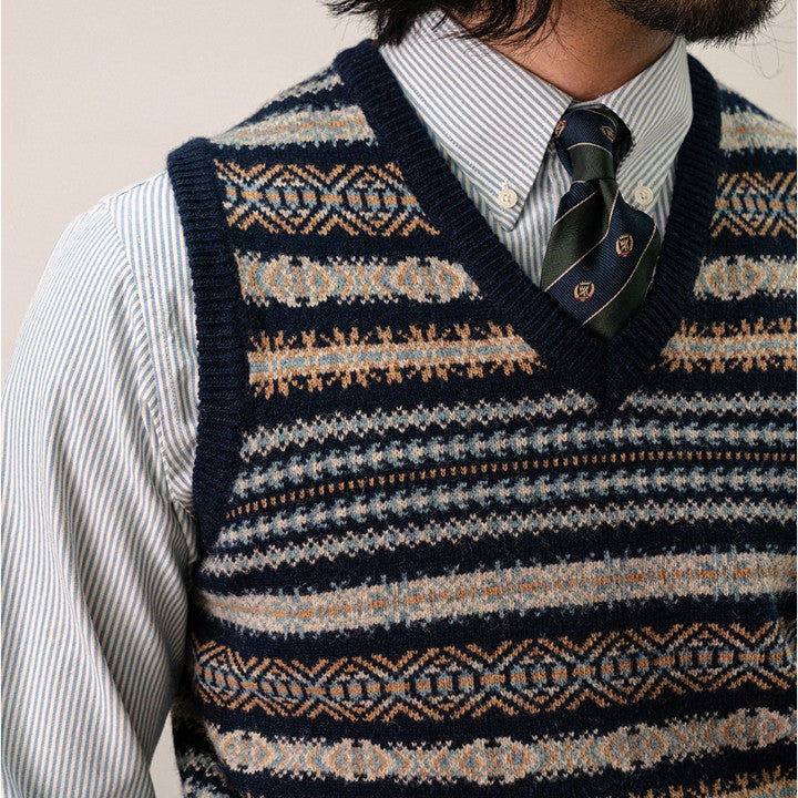boogie holiday | 10 fair isle vest - navy - Bild 2