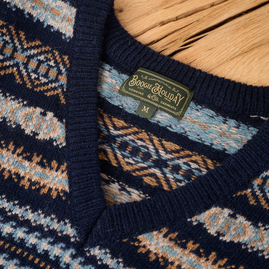 boogie holiday | 10 fair isle vest - navy - Bild 4