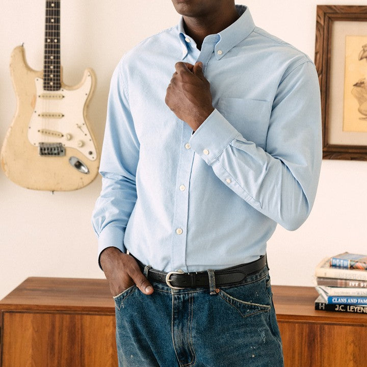 boogie holiday | 12 oxford button down shirt - blue - Bild 2