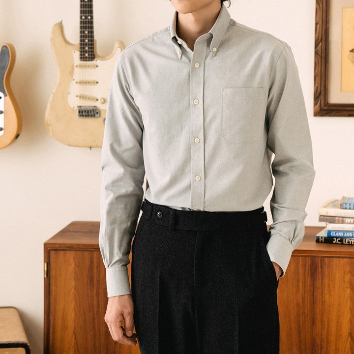 boogie holiday | 12 oxford button down shirt - blue grey - Bild 2