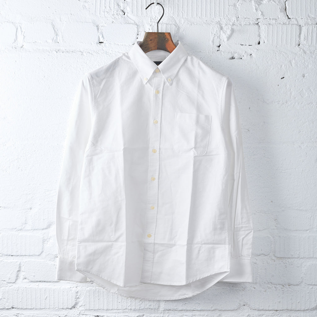 boogie holiday | 12 oxford button down shirt - white