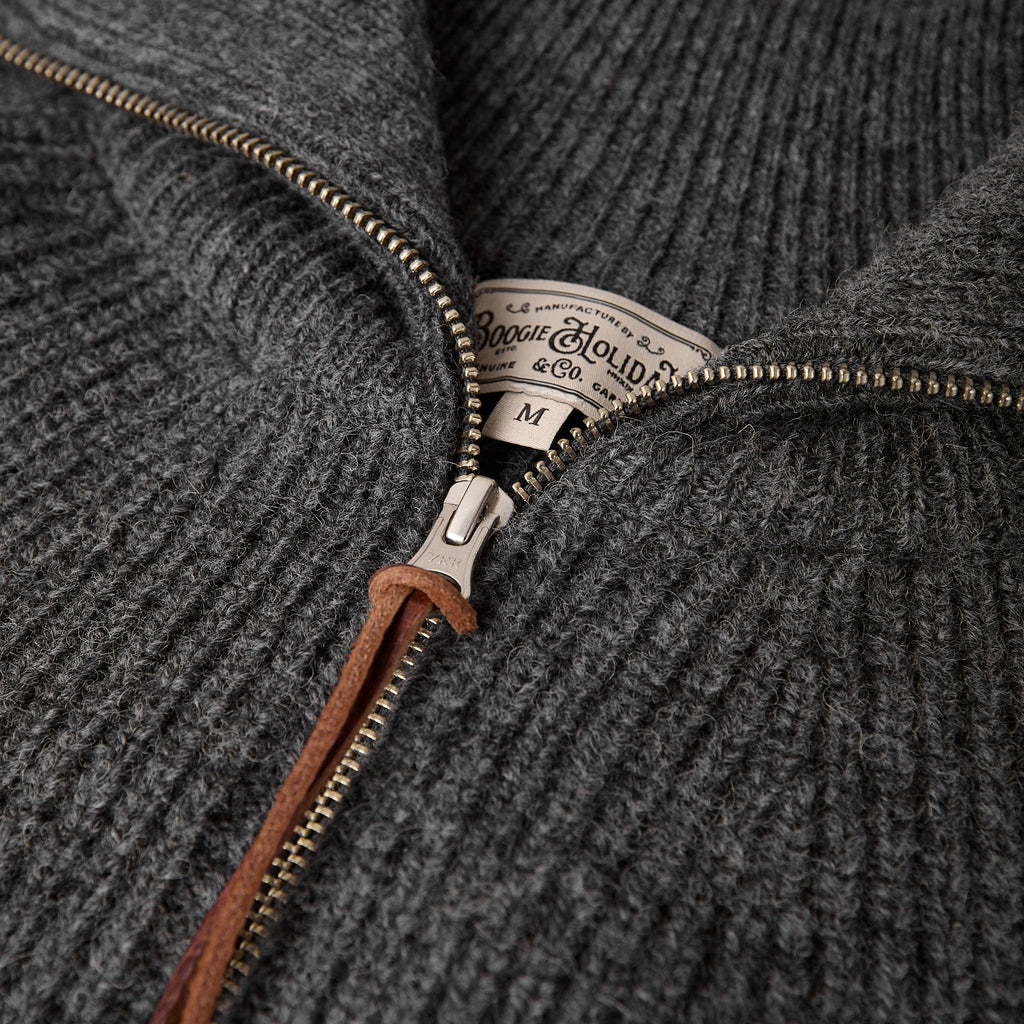 boogie holiday | 12 wool zip cardigan (grey) - Bild 4
