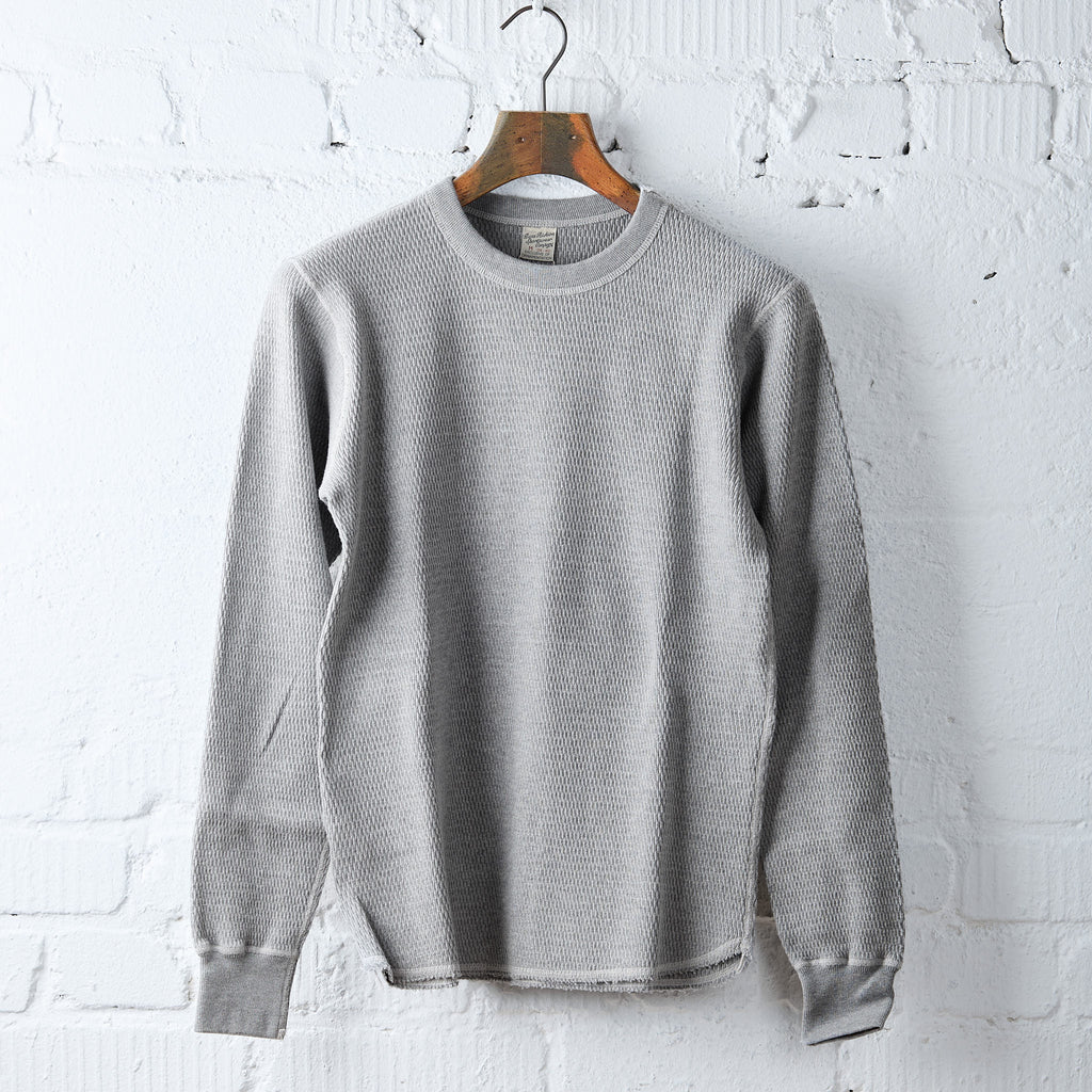 buzz rickson's | br63755 l-s thermal shirt - heather gray