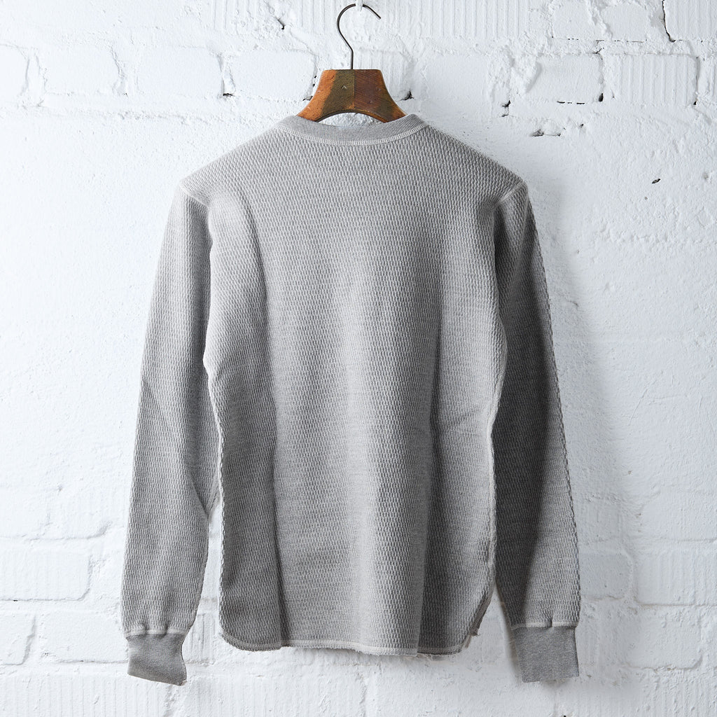 buzz rickson's | br63755 l-s thermal shirt - heather gray - Bild 3