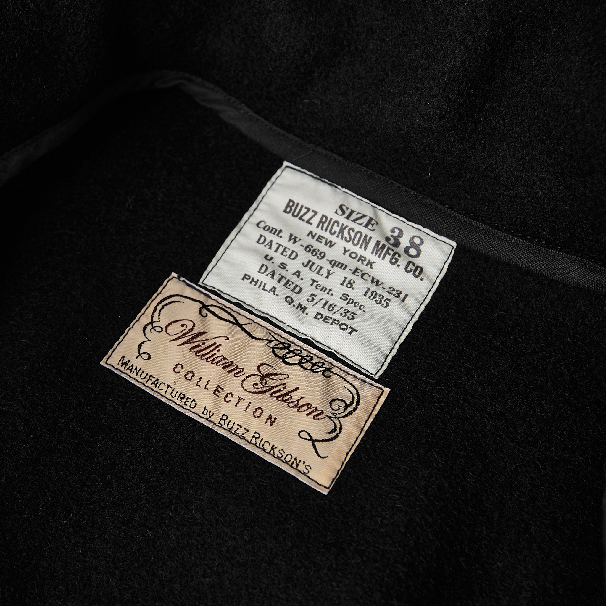 Buzz Rickson Wool buzz rickson's | br15776 william gibson collection jacket, wool, black ...