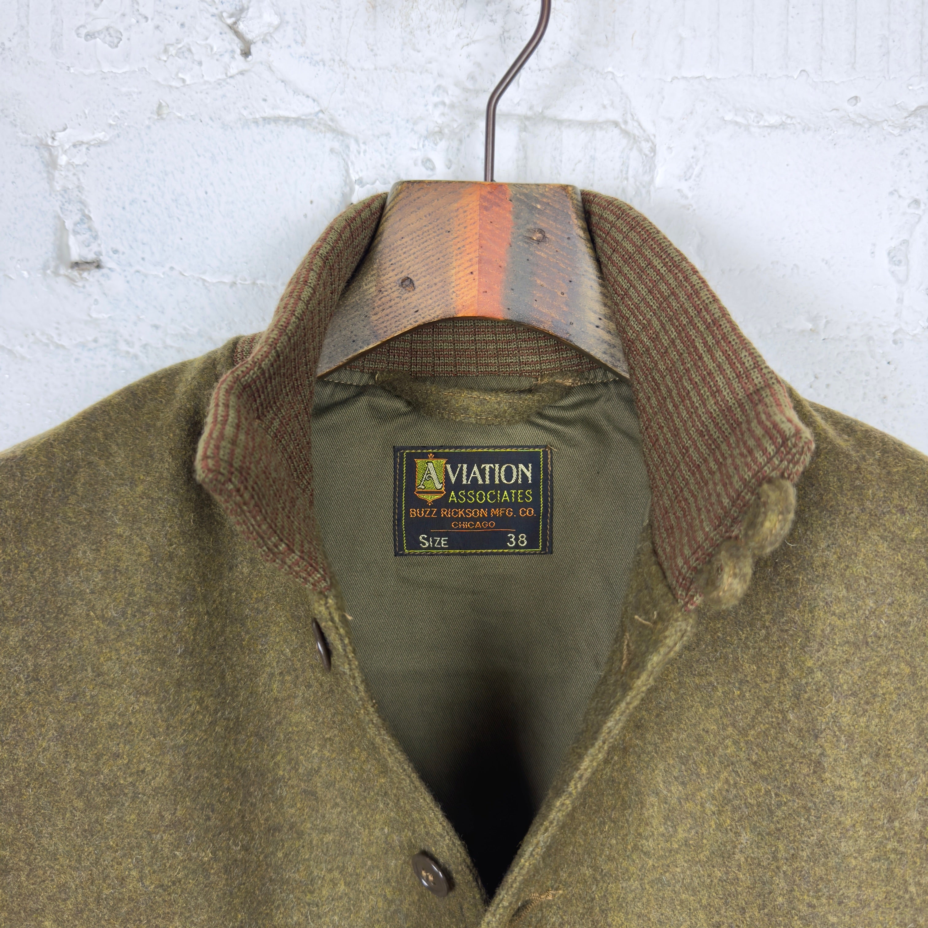 buzz rickson's | br15589 aviation associates wool a-1 jacket – stuf|f ...
