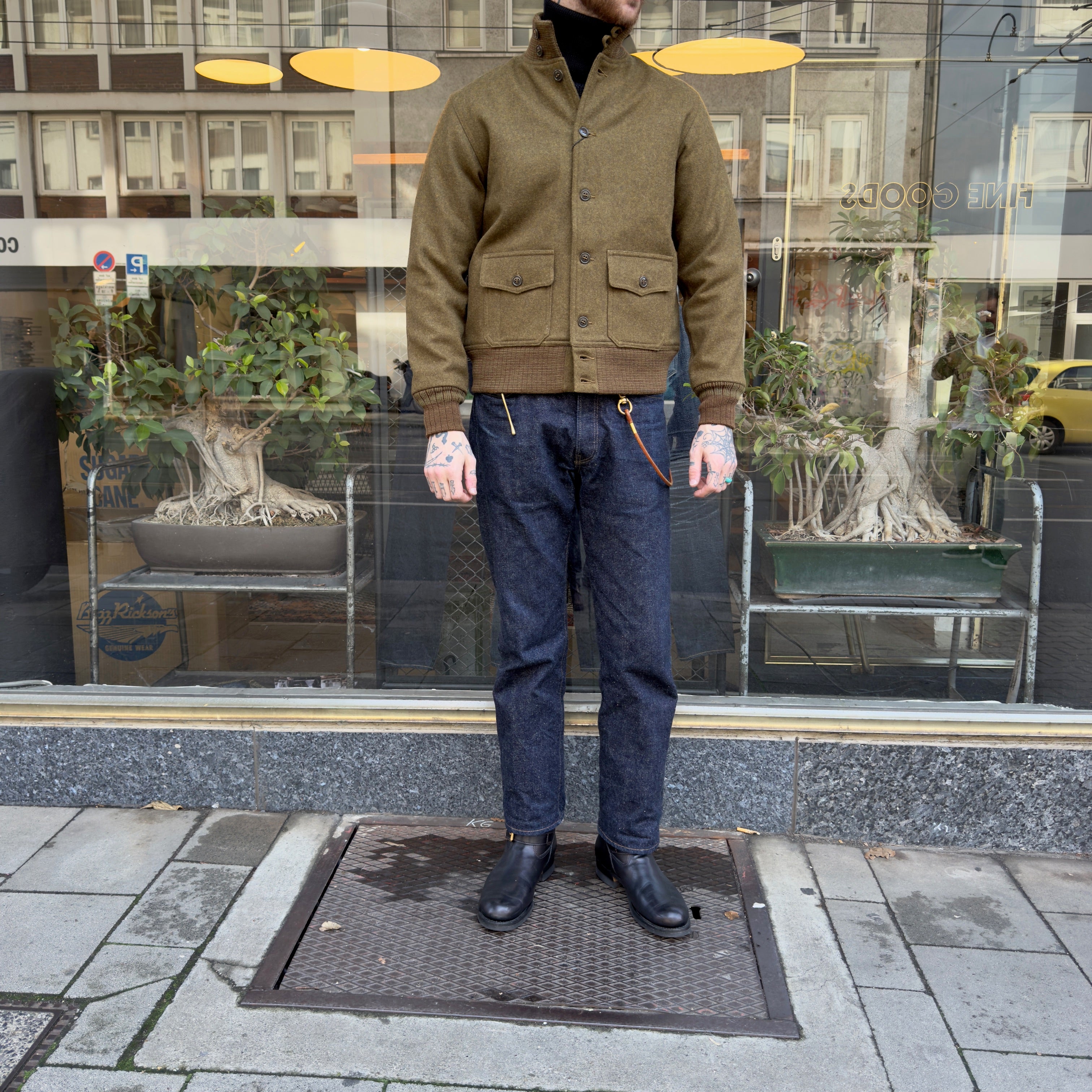 Buzz Rickson Wool buzz rickson's | br15589 aviation associates wool a-1 jacket – stuf|f ...
