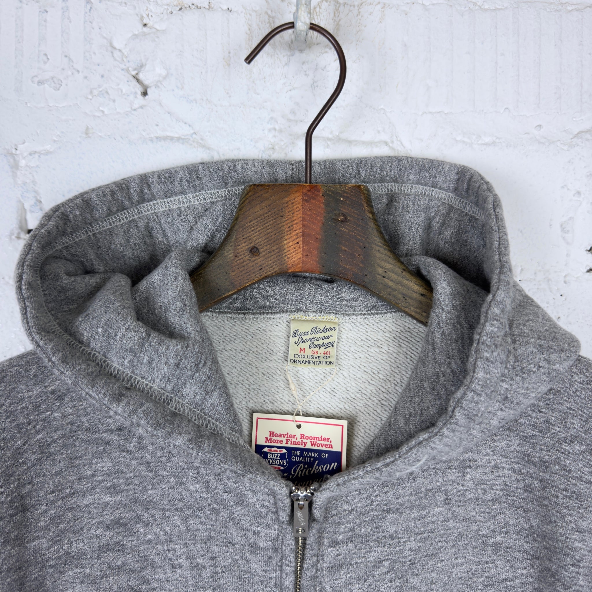 buzz rickson's | br65623 zip sweat parka - h.gray – stuf|f