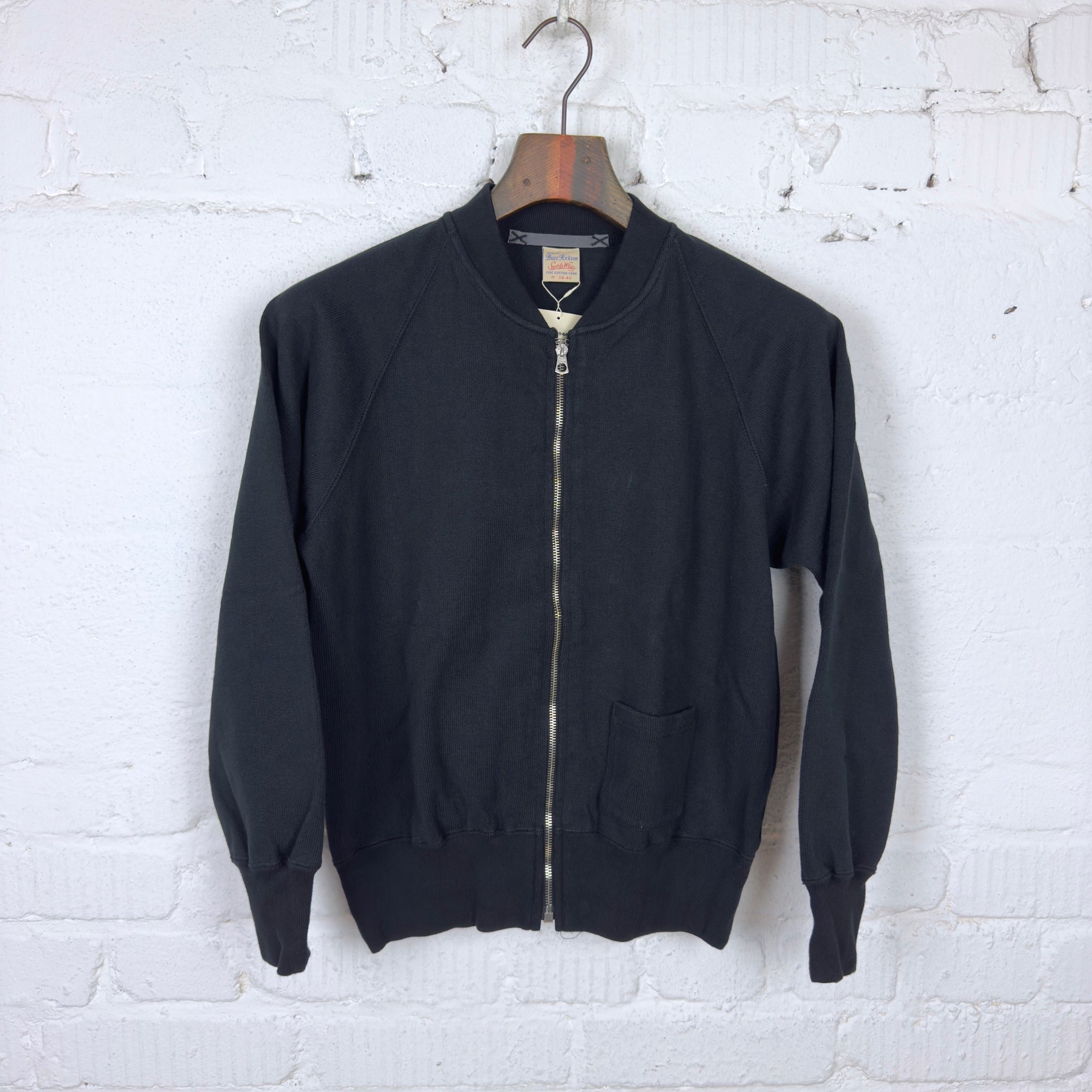 buzz rickson's | br69444 c-2 type heavy cotton jersey - black