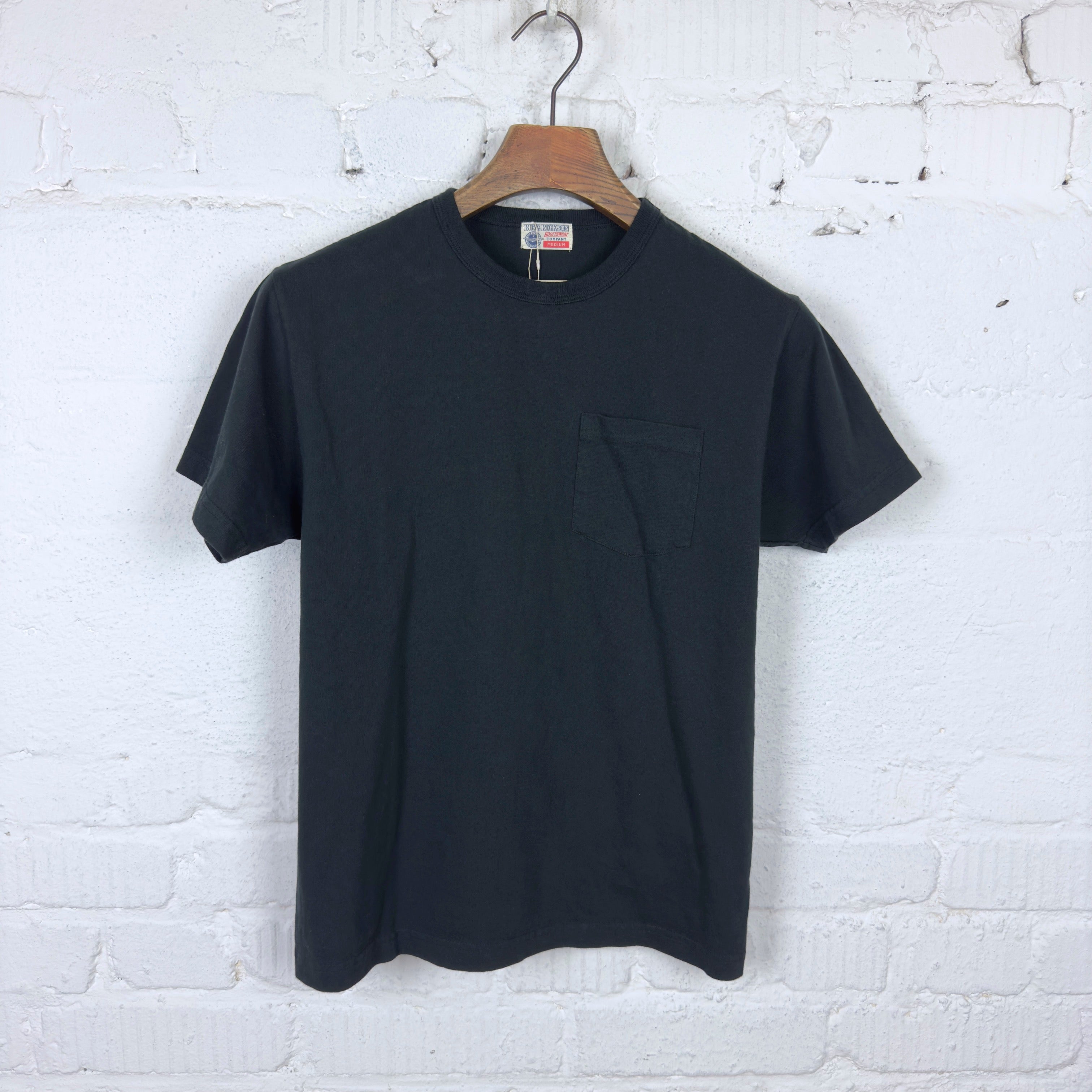 buzz rickson's | br78711 loopwheel pocket tee - black – stuf|f