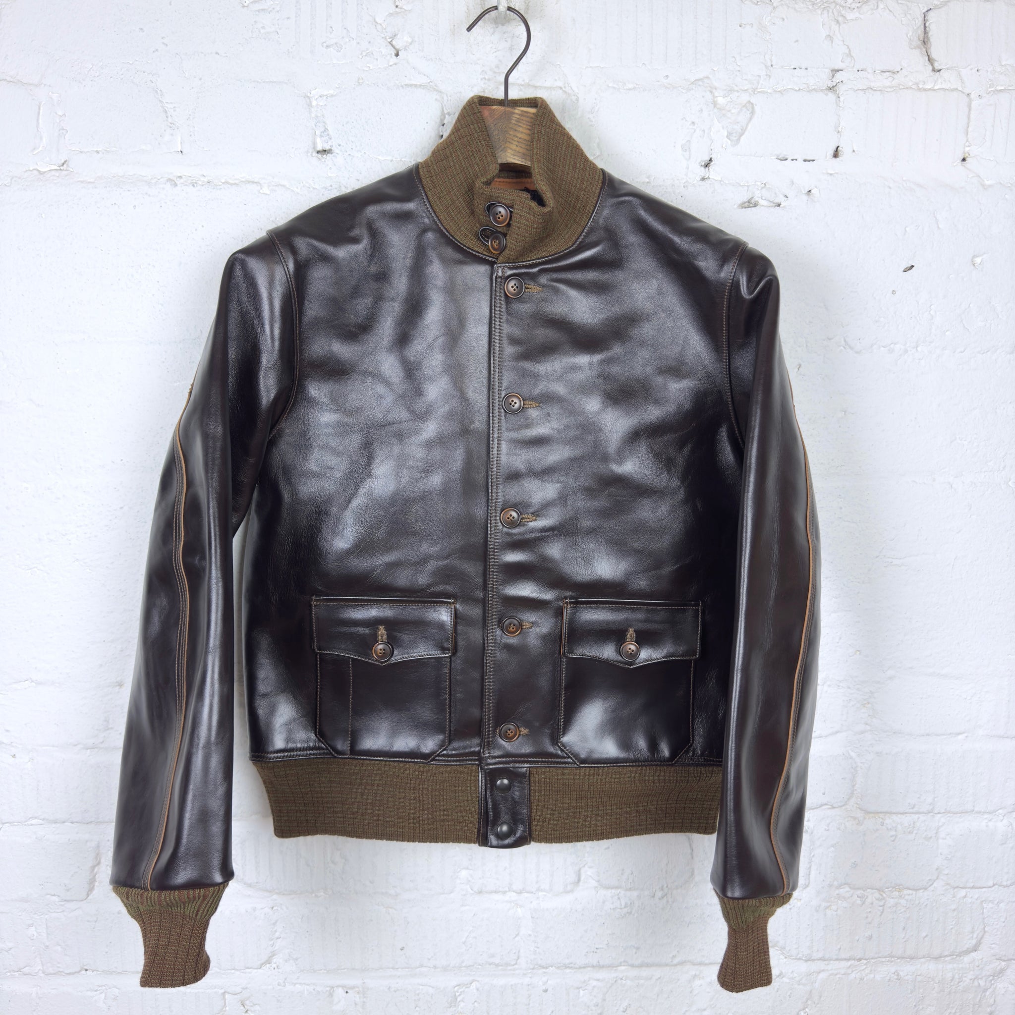 buzz rickson's | br80649 type a-1 flight jacket seal brown – stuf