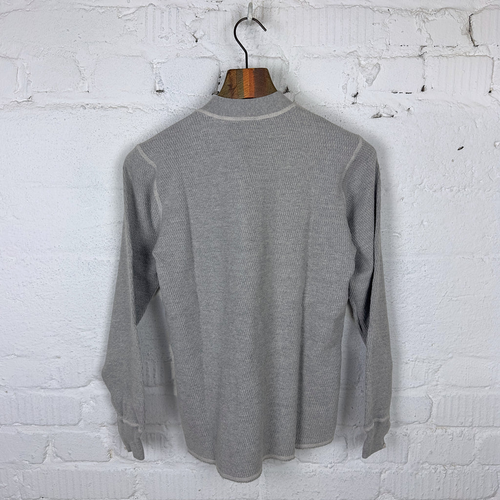 buzz rickson's | l-s thermal henley - h.gray - Bild 4