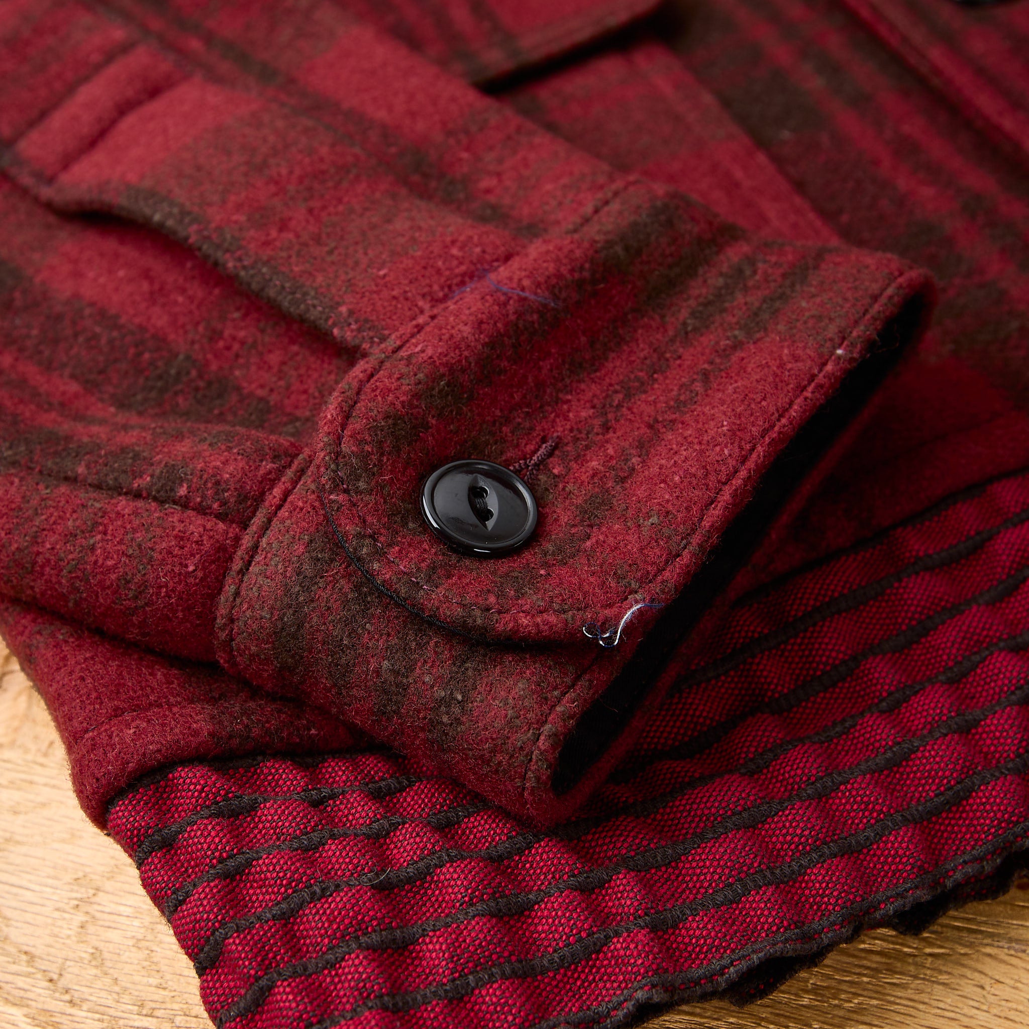 Buzz Rickson Wool buzz rickson's | br15752 jacket, wool, red plaid civilian conservation ...