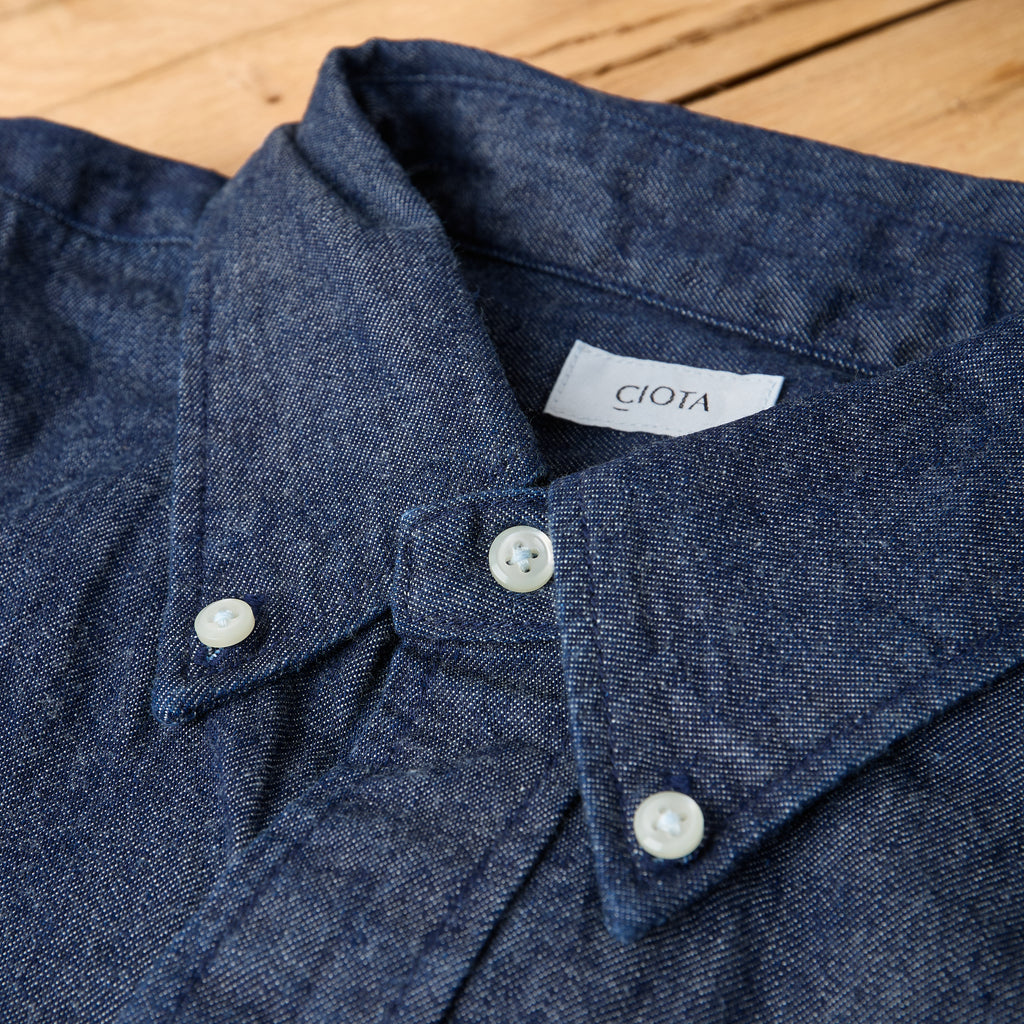 ciota | denim b.d shirt - navy (one wash) - Bild 3