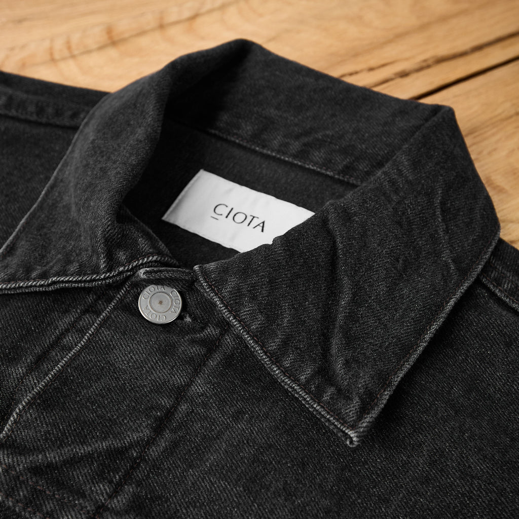 ciota | double pocket denim jacket - medium black - Bild 3