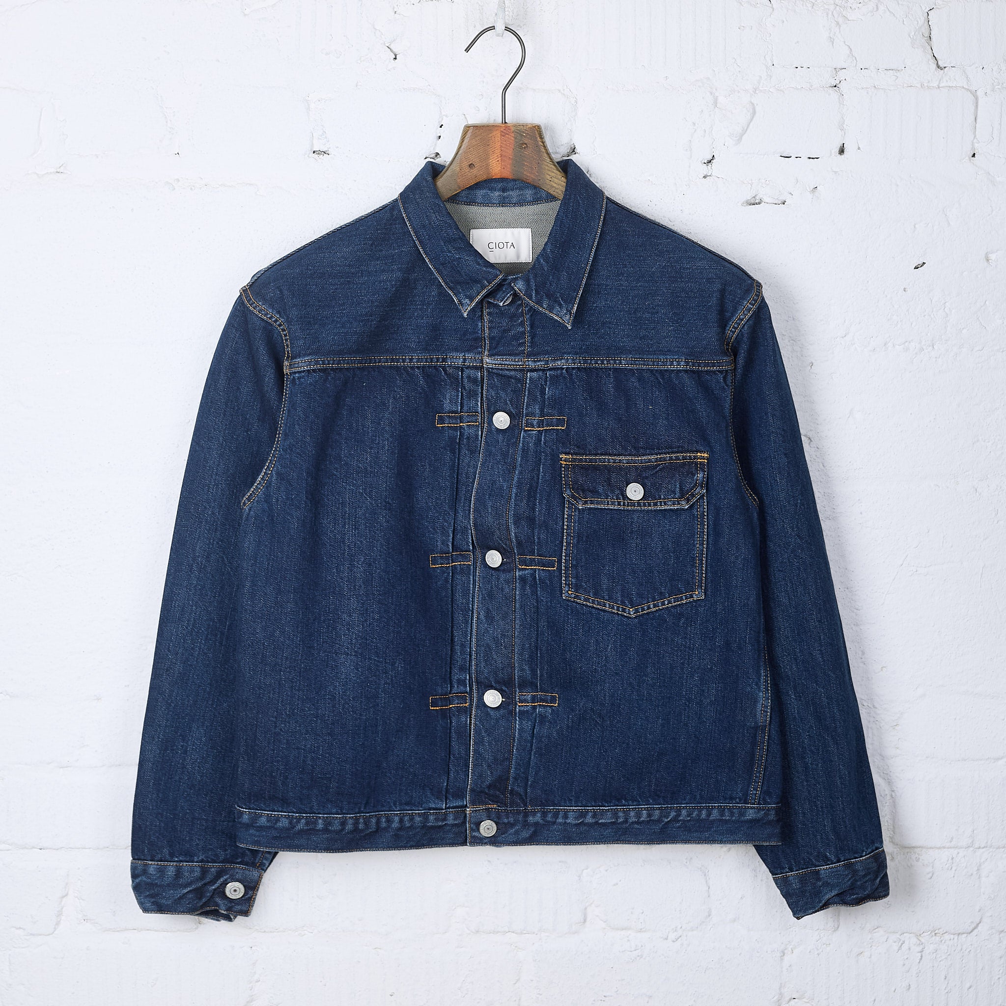 ciota | new single pocket denim jacket (real indigo) - dark