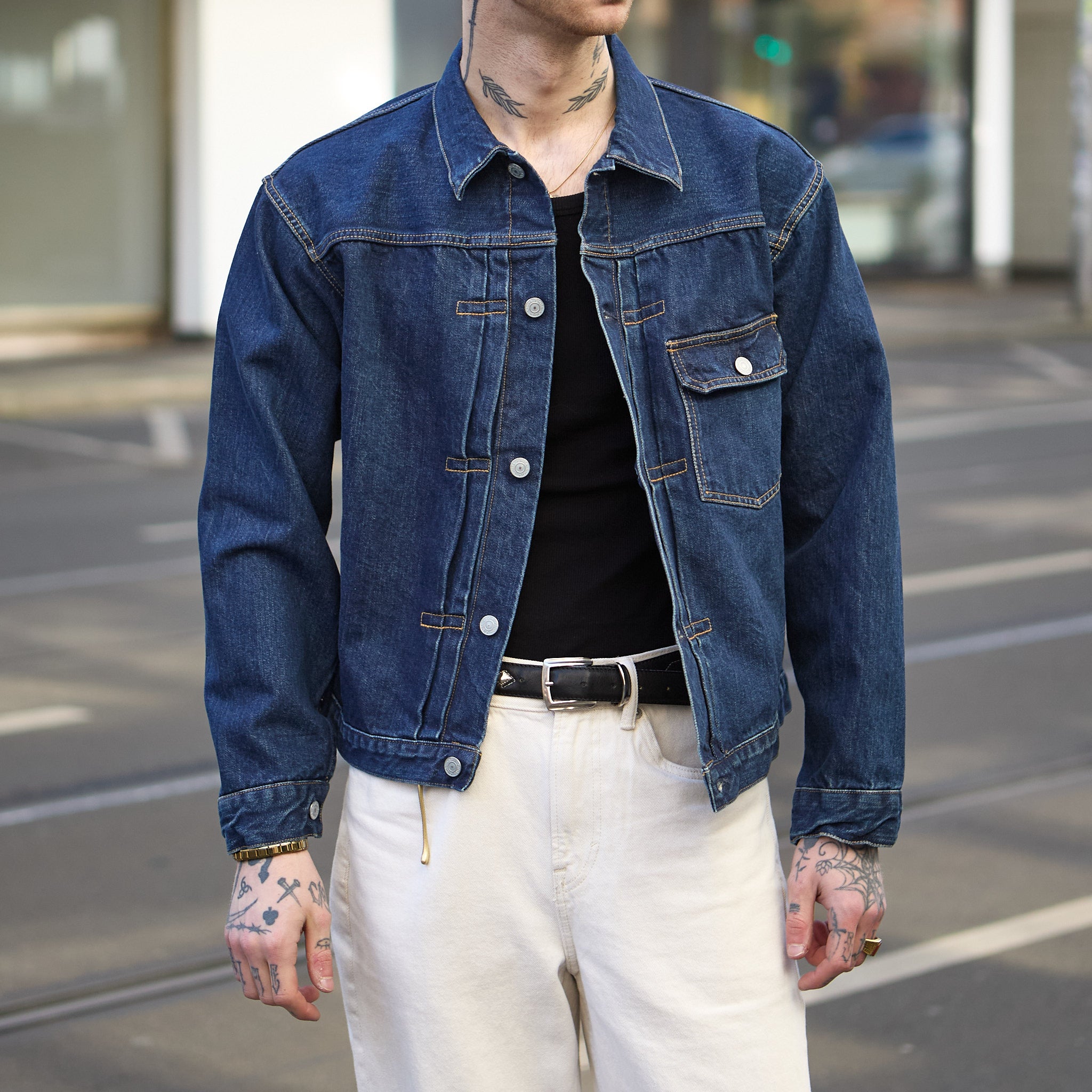 ciota | new single pocket denim jacket (real indigo) - dark