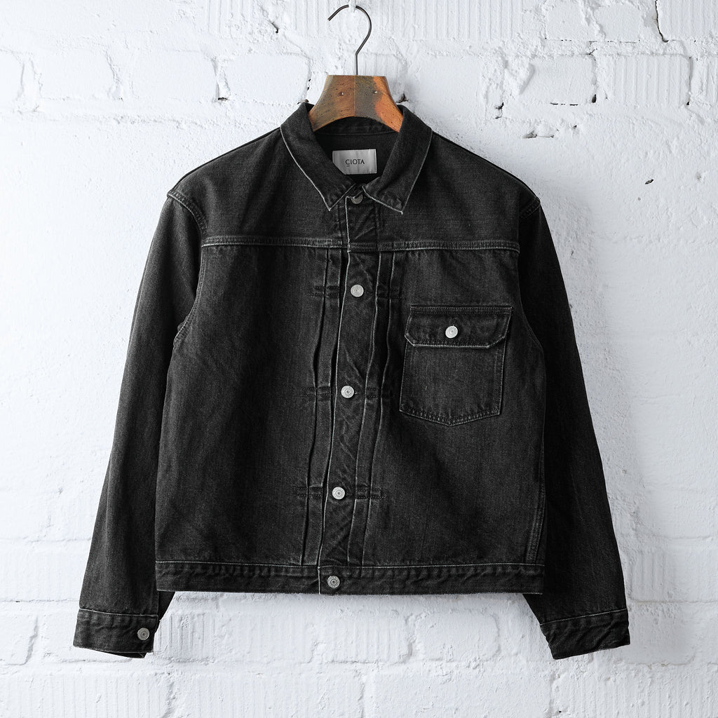 ciota | new single pocket denim jacket - medium black