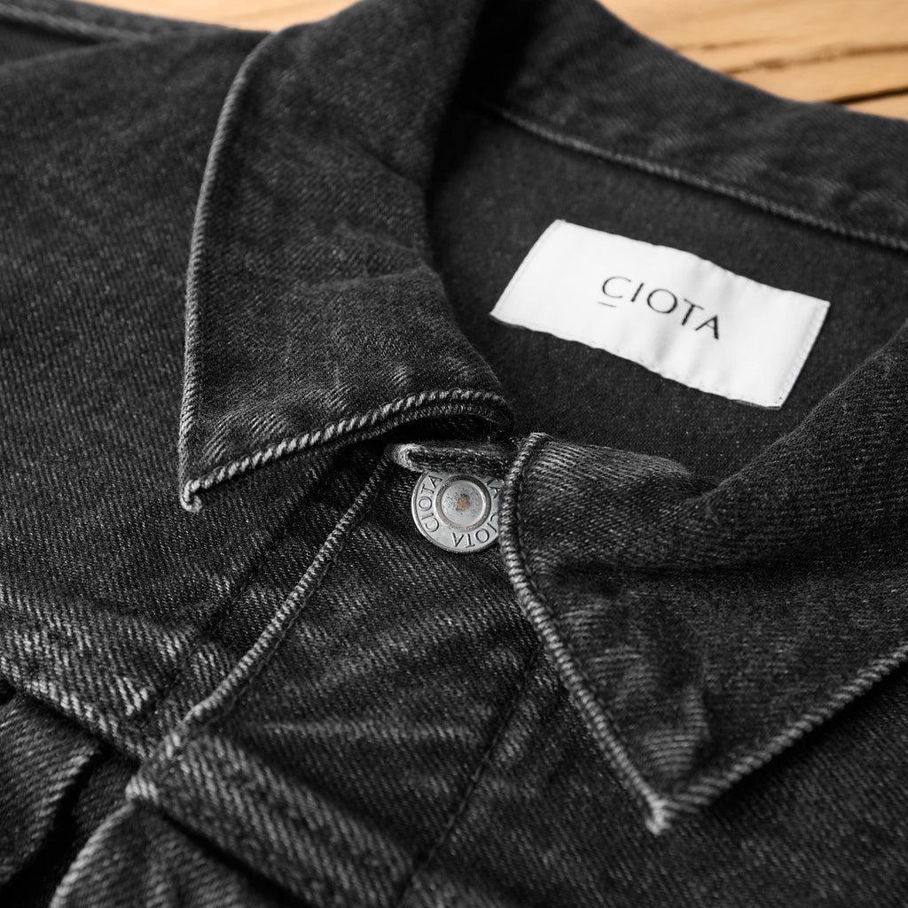 ciota | new single pocket denim jacket - medium black - Bild 3