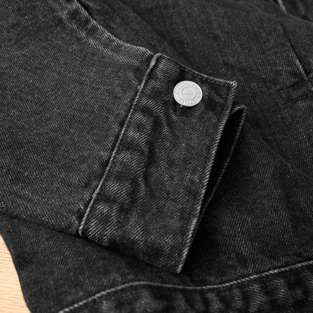 ciota | new single pocket denim jacket - medium black - Bild 4