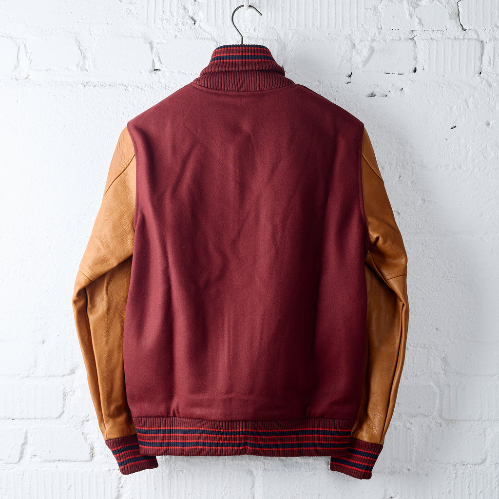 dehen 1920 | varsity jacket - burgundy / antique rust - Bild 3