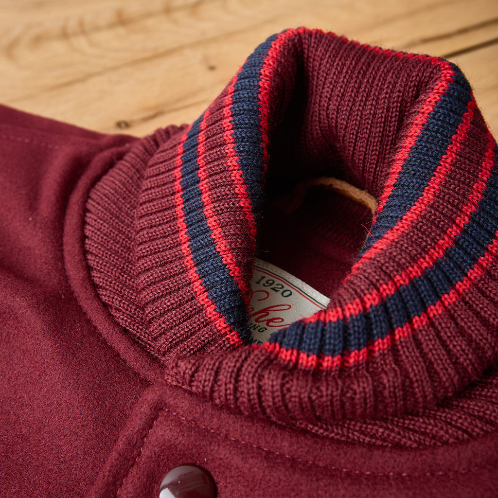 dehen 1920 | varsity jacket - burgundy / antique rust - Bild 4