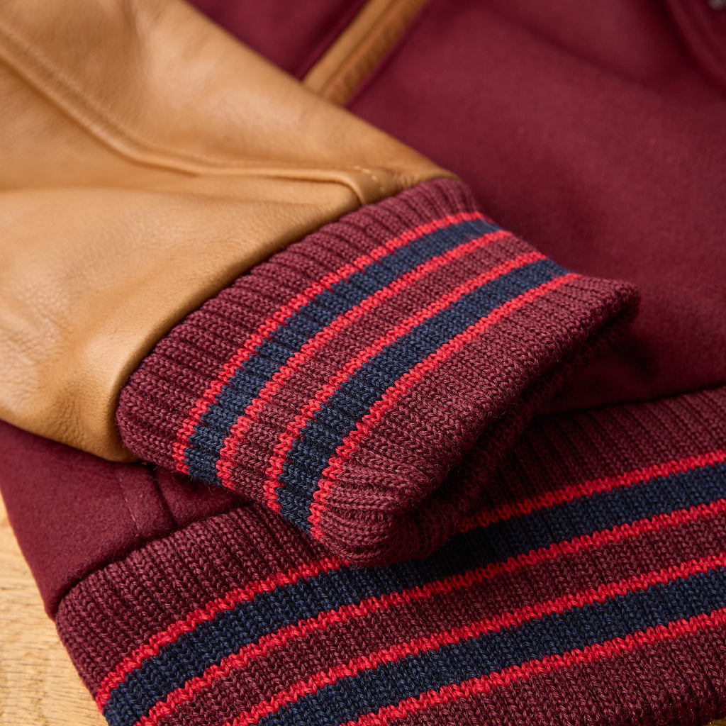 dehen 1920 | varsity jacket - burgundy / antique rust - Bild 5