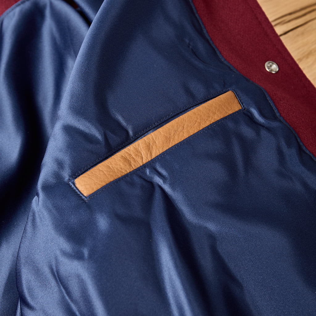 dehen 1920 | varsity jacket - burgundy / antique rust - Bild 6