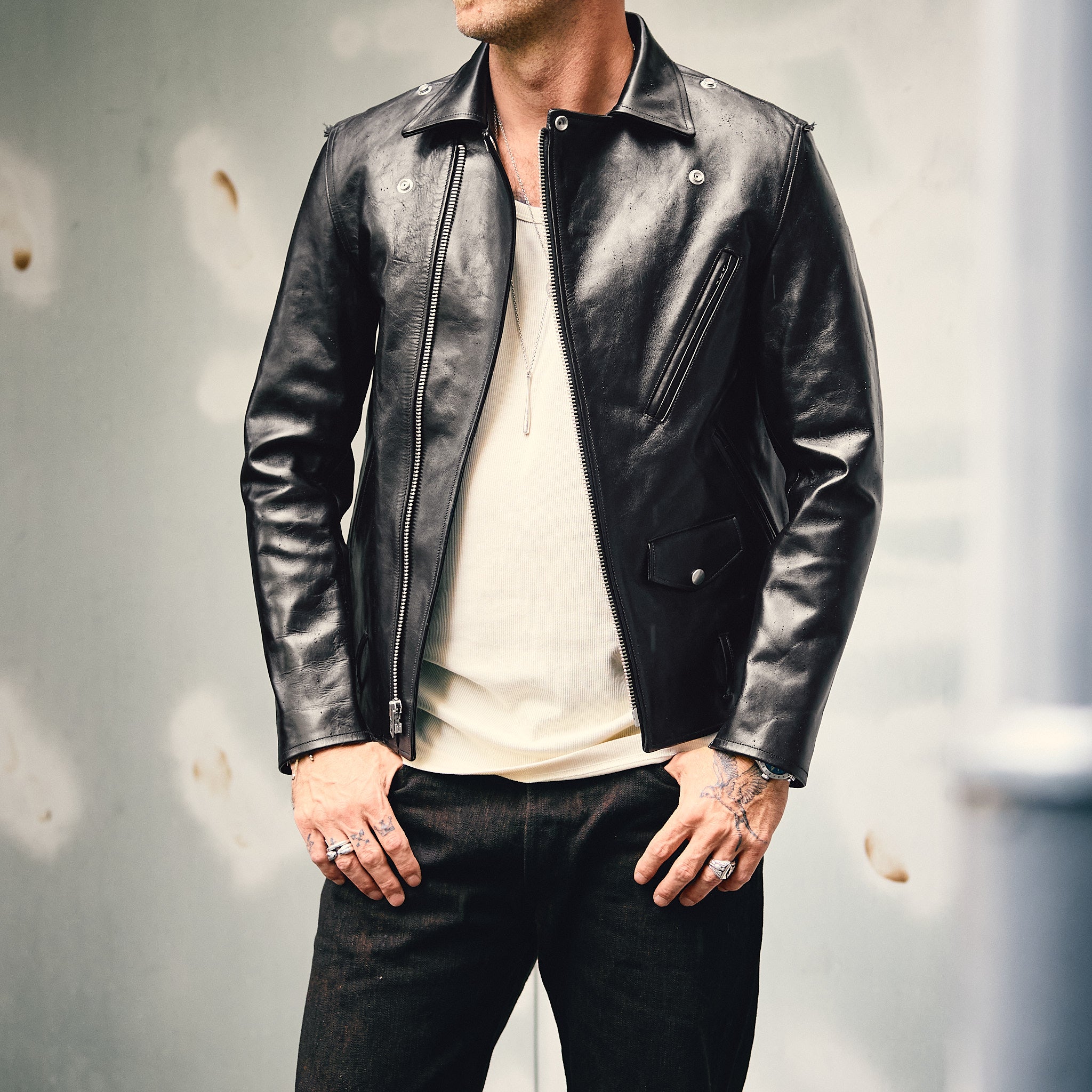 urban biker leon fine creek leathers