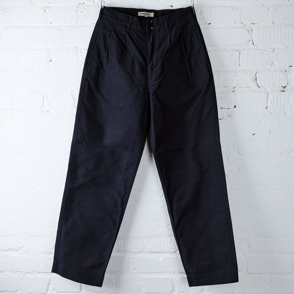 fob factory | f0543 moleskin trousers - navy