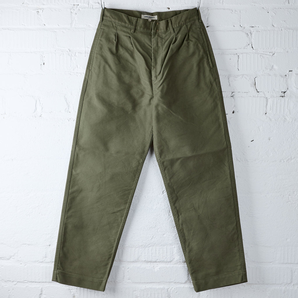 fob factory | f0543 moleskin trousers - olive