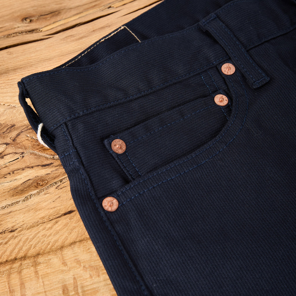 fob factory | f1134 pique 5p pant - navy - Bild 4