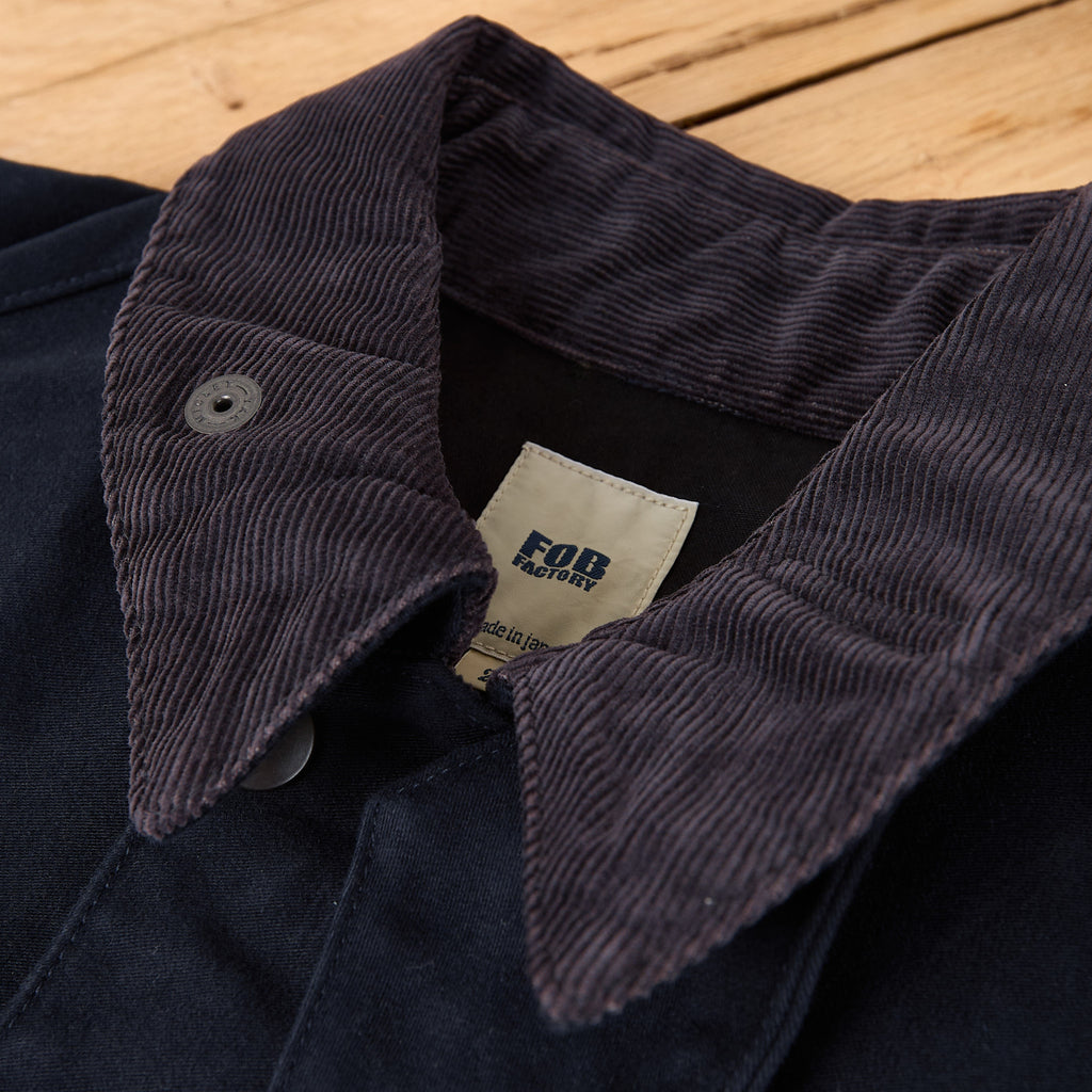 fob factory | f2361 moleskin riding jk - navy - Bild 3