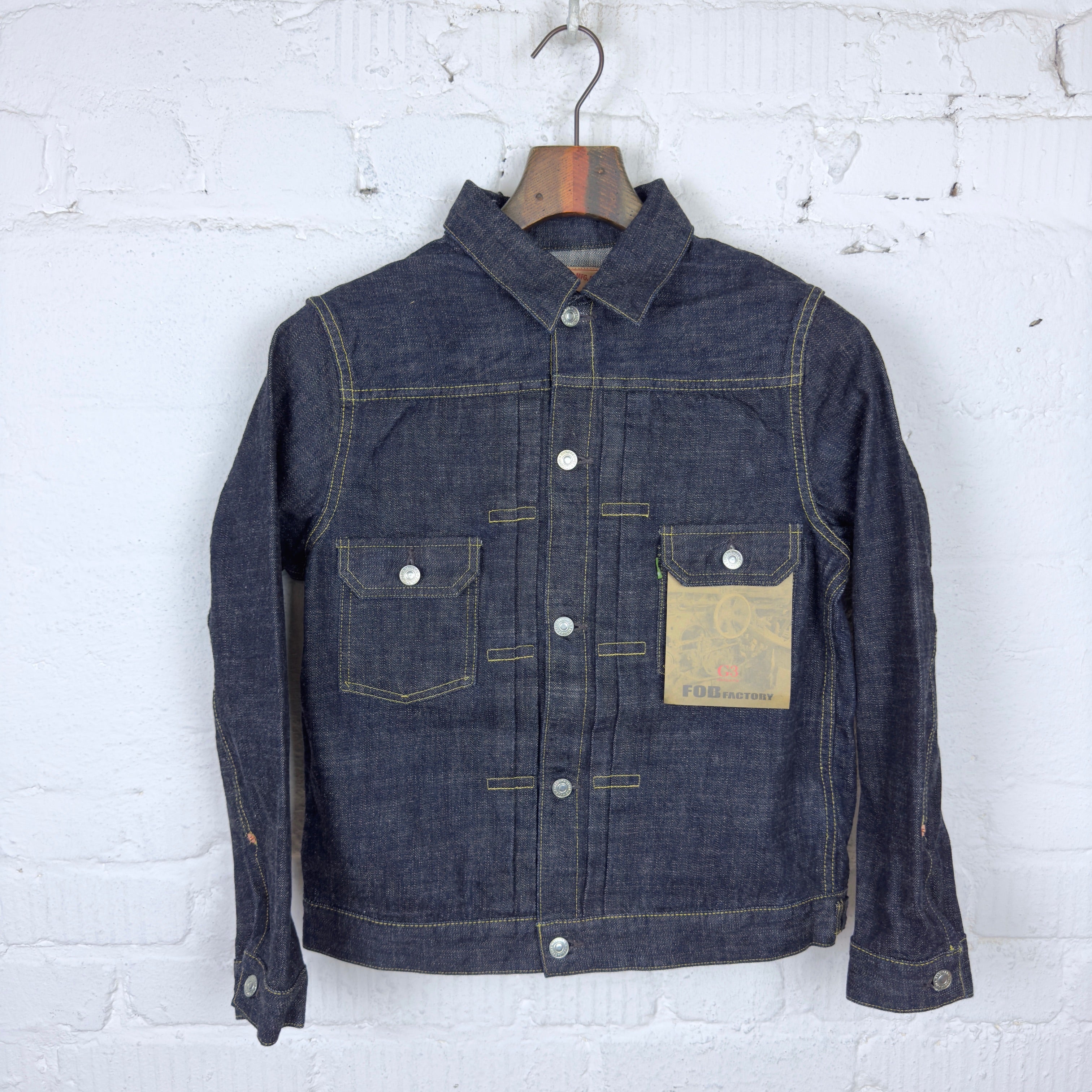 FOB FACTORY F2378 デニム 2nd ジャケット　GL3 fob factory | f2378 g3 denim 2nd jk - indigo – stuf|f-official