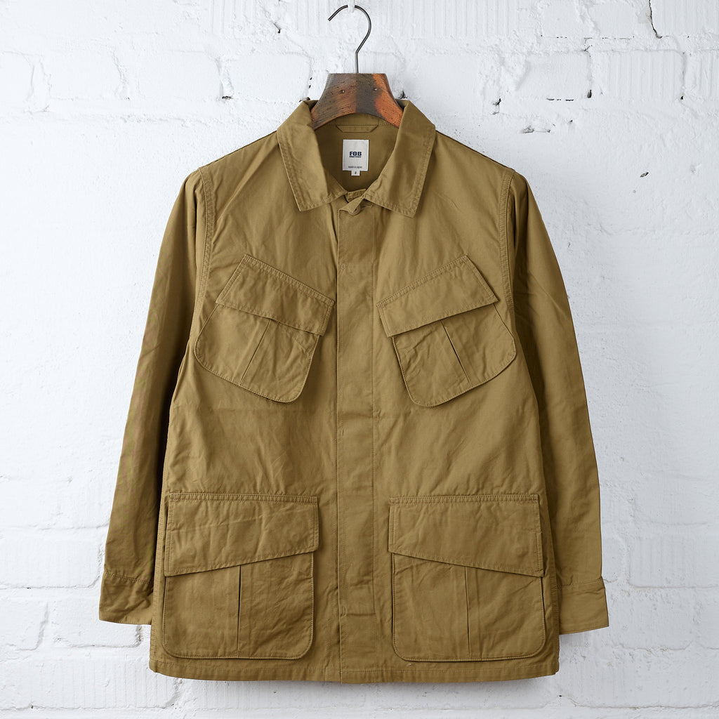 fob factory | f2452 jungle fatigue jacket - khaki
