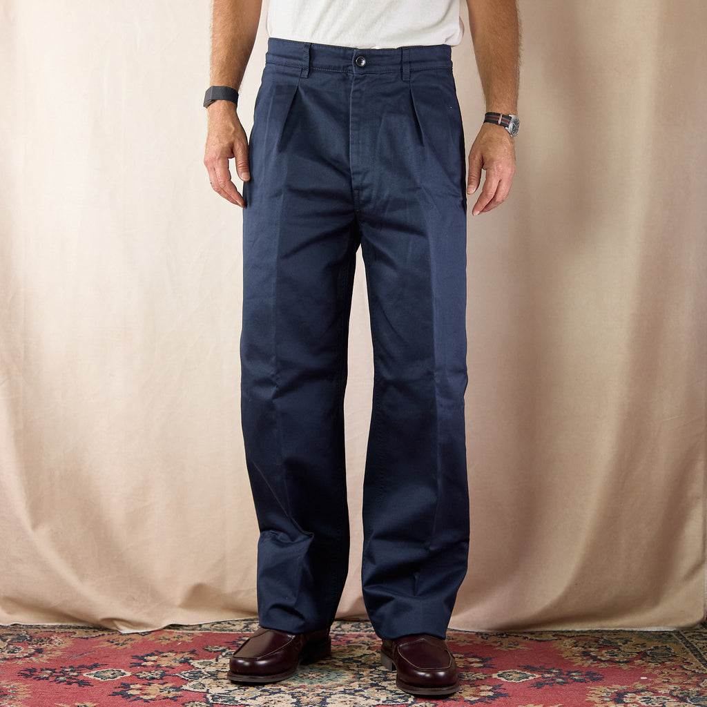 fortela | newyork-00185 classic pleated pants - dark blue - Bild 2