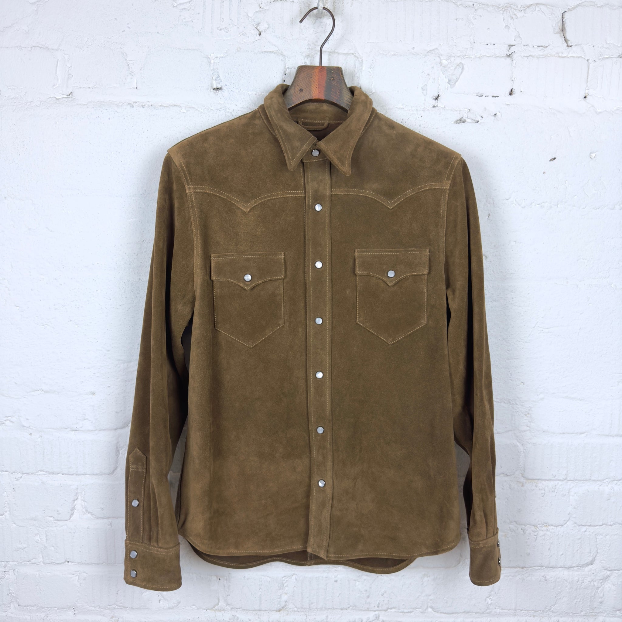 fortela ranch cro01 mou suede western shirt