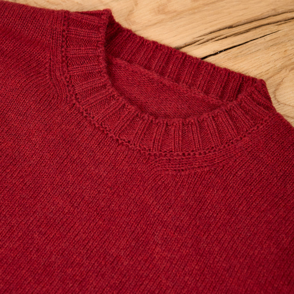 fortela | skipper-99328 knitted wool crew neck sweater - red - Bild 3