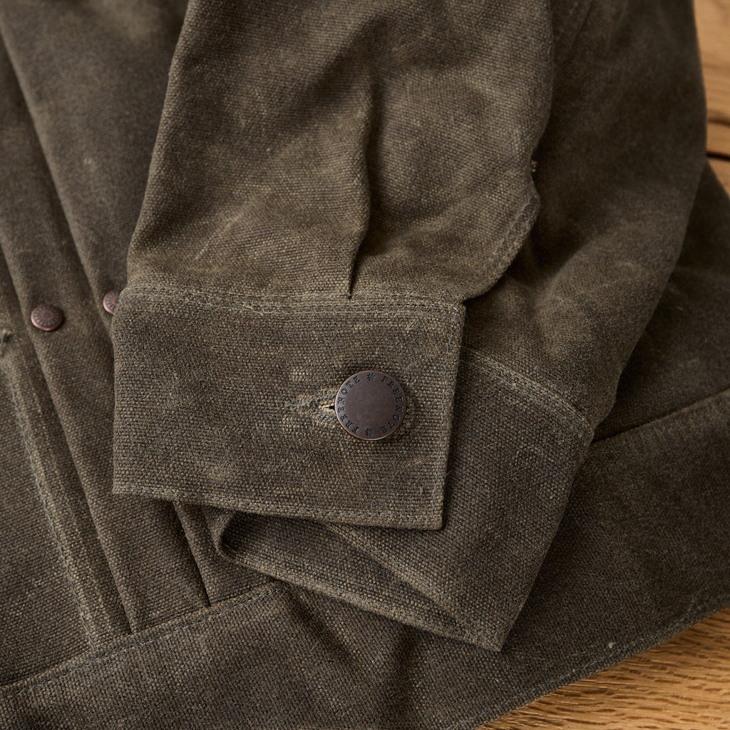 freenote cloth | riders jacket heavy waxed canvas tobacco wool - Bild 5
