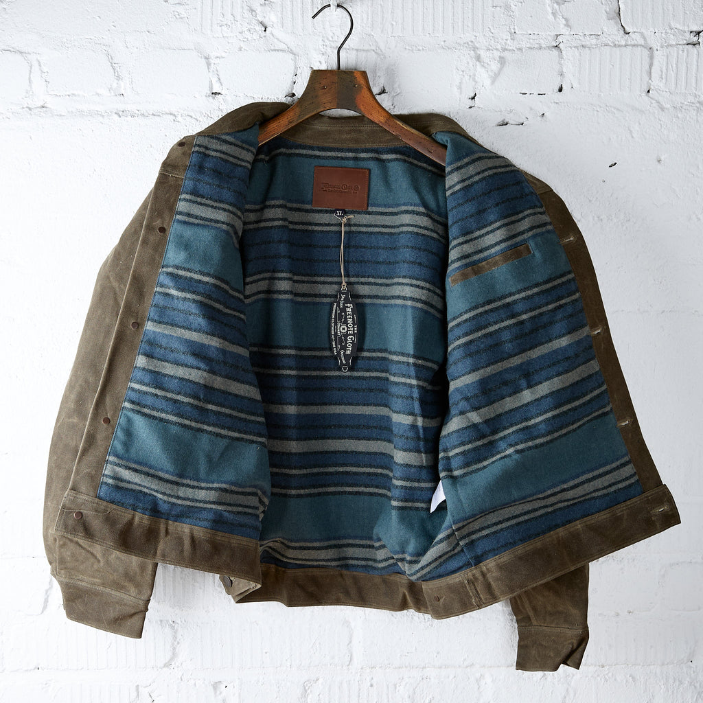 freenote cloth | riders jacket heavy waxed canvas tobacco wool - Bild 7