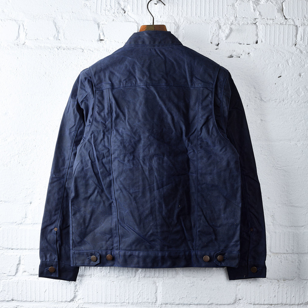 freenote cloth | riders jacket waxed canvas - navy – stuf|f-official