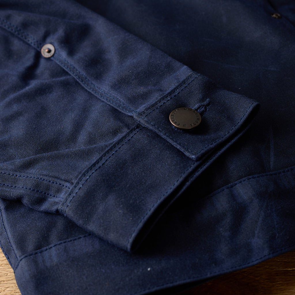 freenote cloth | riders jacket waxed canvas - navy – stuf|f-official