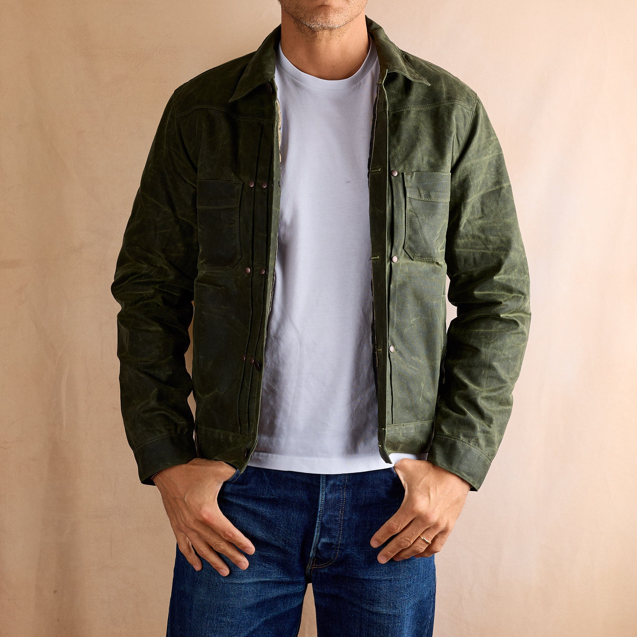 Styling Freenote Cloth Rider Jacket freenote cloth | riders jacket waxed canvas - olive – stuf|f-official
