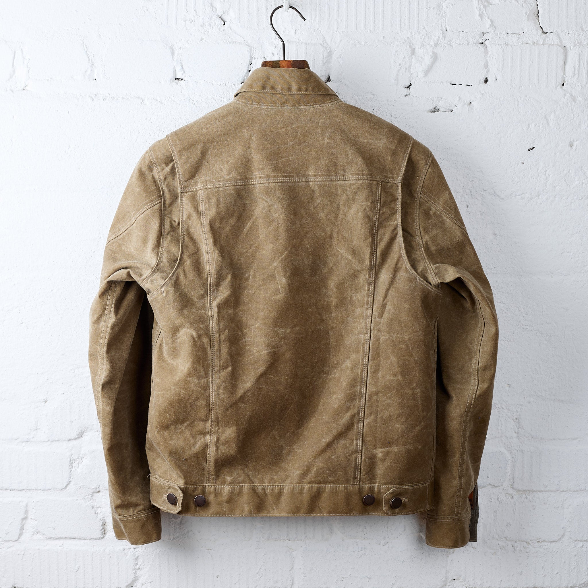 freenote cloth | riders jacket waxed canvas - tobacco brown interior ...