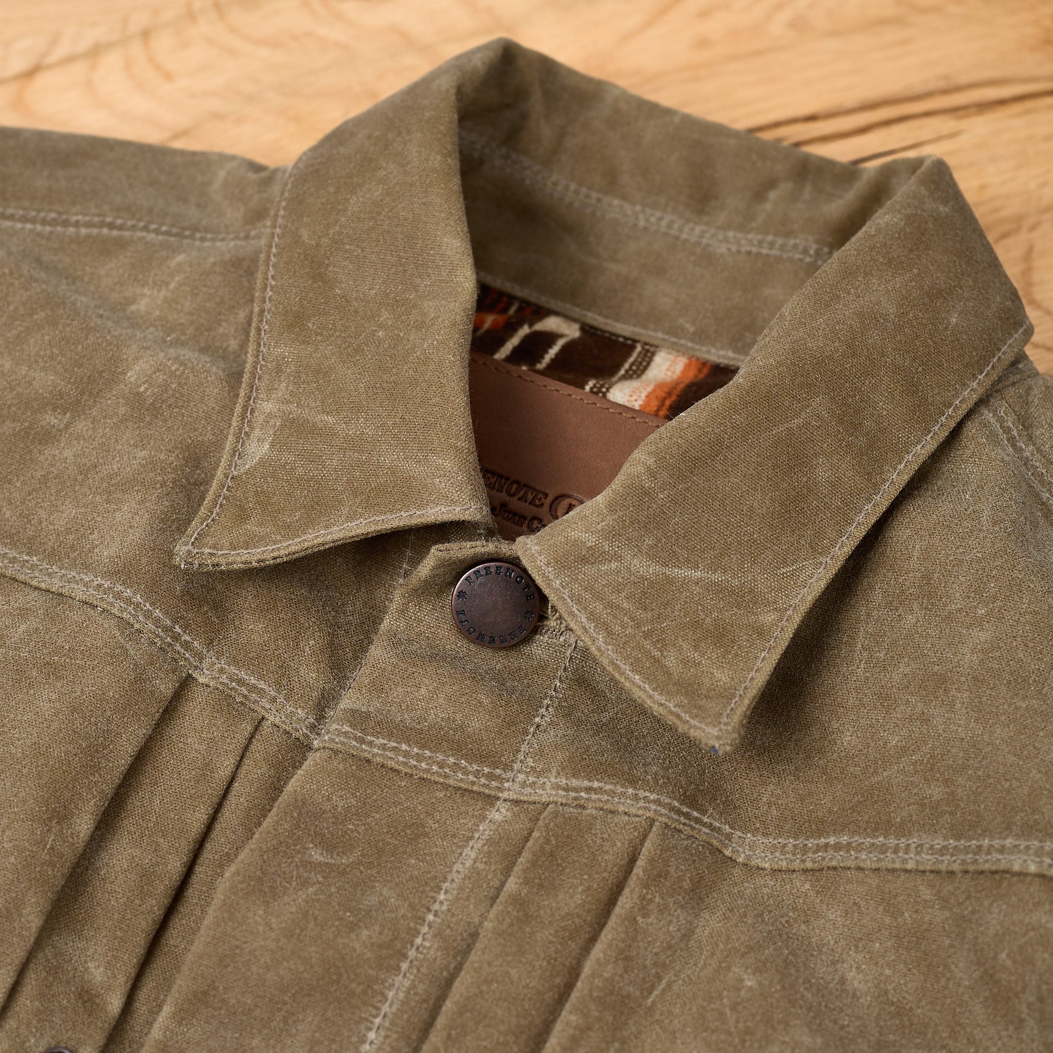 freenote cloth | riders jacket waxed canvas - tobacco brown interior ...