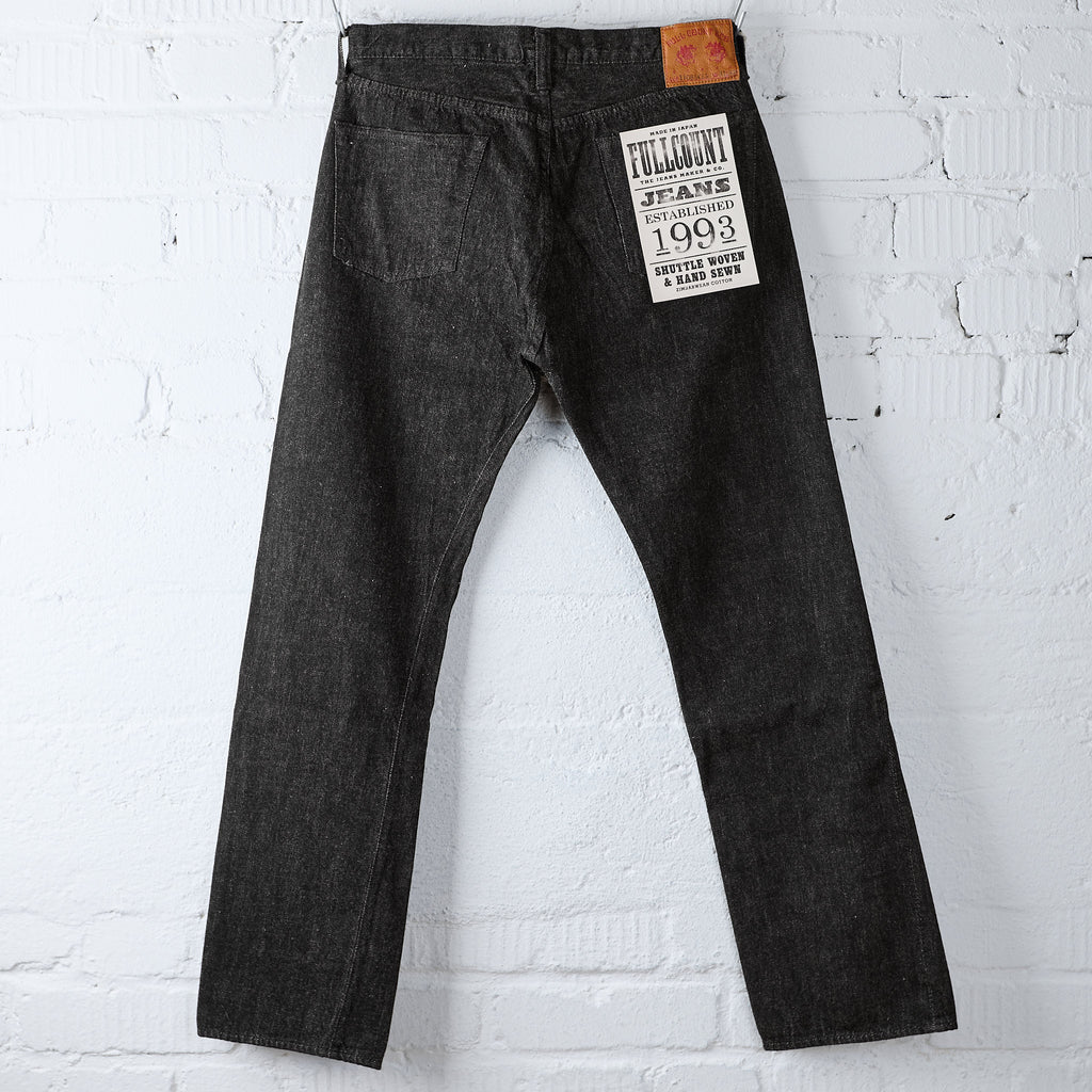 fullcount | 1108bkss 11.5oz slim straight denim (super smooth) black - Bild 2