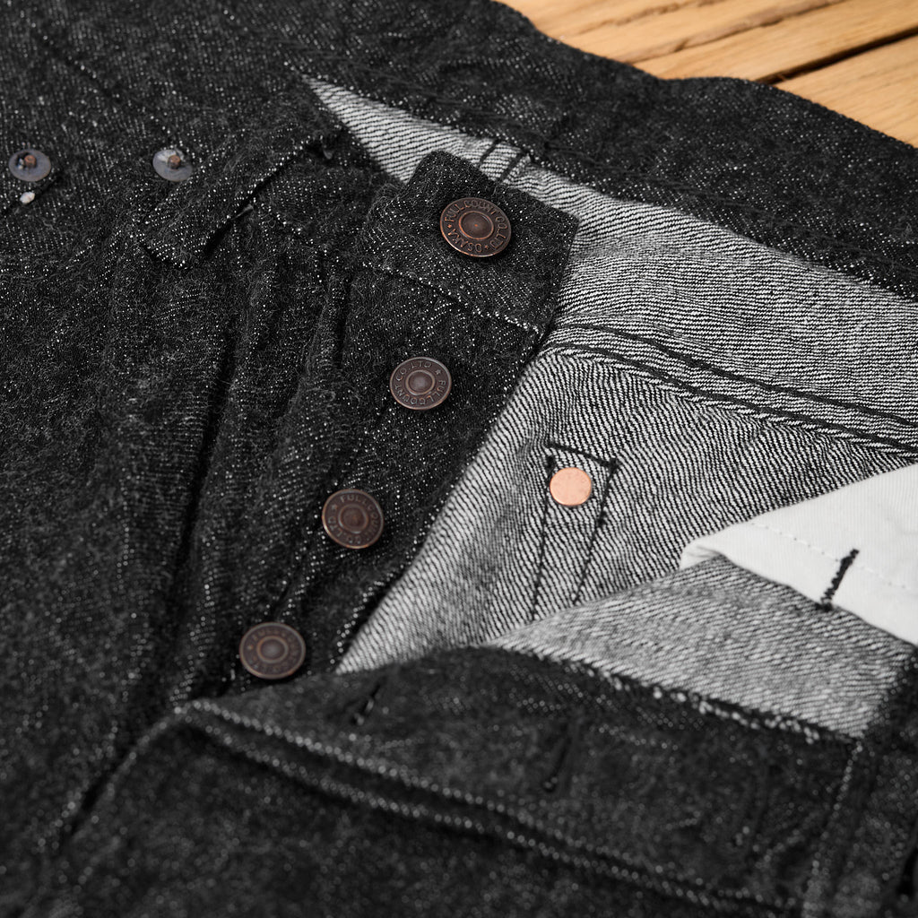 fullcount | 1108bkss 11.5oz slim straight denim (super smooth) black - Bild 3