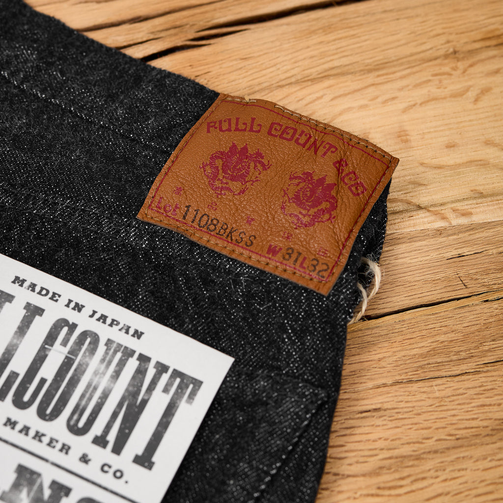 fullcount | 1108bkss 11.5oz slim straight denim (super smooth) black - Bild 5